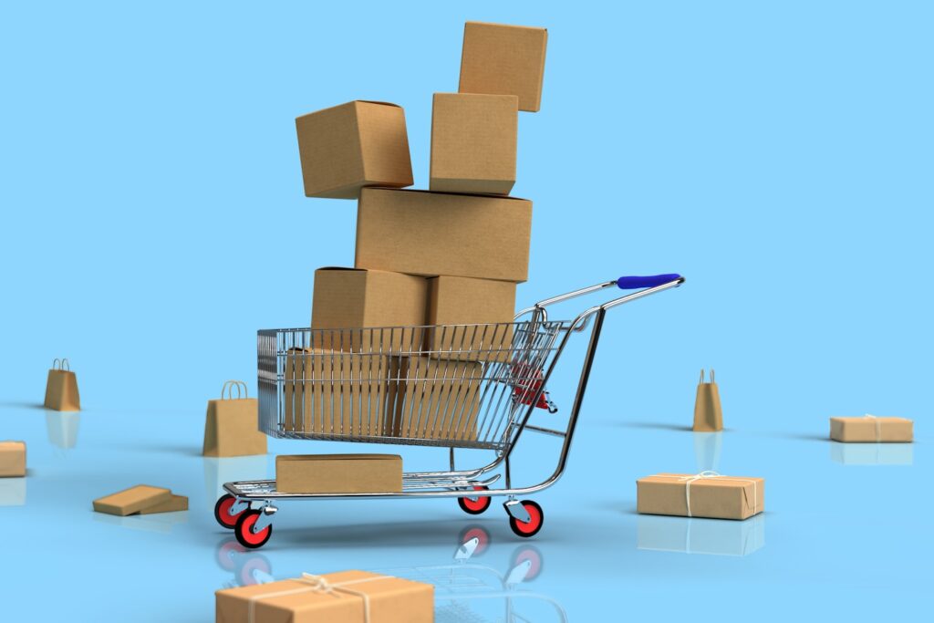 a toy shopping cart